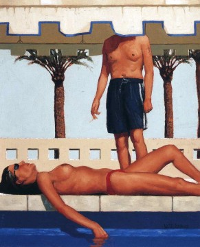 Jack Vettriano Painting - baño de sol Contemporáneo Jack Vettriano